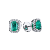 Пусеты DeRosa Emeralds Green Zambia 1.42 ct & 0.29 ct Diamonds E4161708 (37278) №3