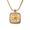 Подвеска Zancan Square Sapphire & Ruby & Citrine & Diamonds (41392) №2