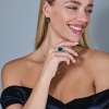 Кольцо Yanush Gioielli 7,29 ct Natural Oval Green Emerald Zambia & Diamonds (40306) №8