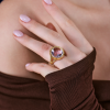 Кольцо  Amethyst & Diamonds & Yellow Gold (40134) №6