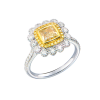 Кольцо GIA 1,08 ct Fancy Light Yellow/VS1 Cushion Cut & White Gold (43210) №3