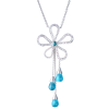 Подвеска  White Gold Diamond Topaz Lolite Flower (41836) №2