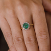 Кольцо  Природный изумруд 1,90 ct Moderate Bluish Green/I1 (4768) №7