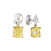 Серьги  2,15 ct - 2,20 ct Natural Fancy Yellow/VS2 Radiant Cut Diamond (43571) №3