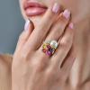 Кольцо Bvlgari Contraire Sapphire Flower & Pearl AN853428 (40688) №5