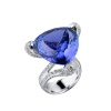 Кольцо  С Танзанитом 34,0 ct Deep Violetish Blue/VVS и бриллиантами (37547) №5