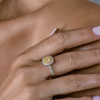 Кольцо GIA 1,03 ct Fancy Light Yellow/SI1 Cushion Cut & White Gold (42978) №8