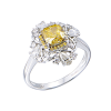 Кольцо GIA 1,00 ct Fancy Brownish Yellow/SI2 Radiant Cut & White Gold (43195) №3
