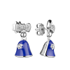 Серьги Aaron Basha Blue Enamel Bell & Diamond Bow (37071) №2