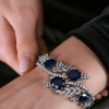 Браслет  30,20 ct Blue Natural Treated Sapphires & 7,05 ct Natural Diamonds (39990) №7