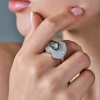 Кольцо  Black & White Diamonds & White Gold (40540) №6