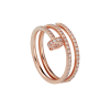 Кольцо Cartier Juste un Clou Double Half-Paved Rose Gold (SIZE 53) CRB4210953 (43628) №3