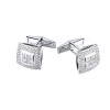 Запонки  1,92 ct Princess & Round Cut Diamonds White Gold (40495) №2