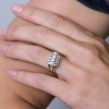 Кольцо  Round Cut Diamonds & White Gold (40277) №5