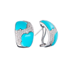 Серьги  White Gold & Turquoise & Diamonds (43333) №2