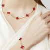 Браслет Van Cleef & Arpels Vintage Alhambra 5 motifs, yellow gold, Carnelian VCARD35500 (41309) №4