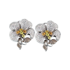 Серьги  0,75 ct Natural Sapphire & 2,45 ct White & Faint Brown - Fancy Deep Brown Diamonds & White Gold (39708) №2