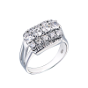 Кольцо  Round Cut Diamonds & White Gold (40277) №2