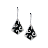 Серьги  White Gold & Diamond & Onyx (43376) №2