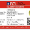 Серьги RalfDiamonds Natural Yellow Sapphire 6.21 - 5.68 ct Vivid Yellow (36372) №9