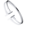 Браслет Tiffany & Co T Narrow Wire Bracelet in White Gold 33419104 (43577) №2