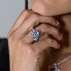 Кольцо Mario Panelli Flower Blue Sapphire & Diamonds & White Gold (41589) №6