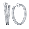 Серьги Cartier White Gold Diamond Hoop Earrings (35742) №2