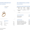 Кольцо  6,05 сt M/SI1 Princess Cut Diamond МГУ (42912) №4