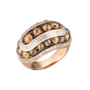 Кольцо  White Baguette Diamonds & Yellow & Brown old cut Diamonds (40536) №2