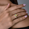 Кольцо GIA 4,02 ct Natural Fancy Yellow/VS2 Pear Cut Diamond (41856) №8