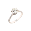 Кольцо  1,35 ct N/VS1 Round Cut Diamonds МГУ (40398) №3