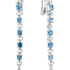 Серьги Bvlgari Lucea Diamond and Blue Topaz Waterfall Earrings (4041) №2
