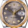 Часы Rolex Datejust 36 mm Silver Diamond Dial Steel and Yellow Gold 116233 (8362) №4