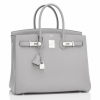 Аксессуар  Hermes Limited Edition Birkin 35cm Gris Mouette Blue Agate Verso (7483) №9