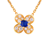 Ювелирное украшение  Van Cleef & Arpels 18k Yellow Gold Diamond and Sapphire Flowers Pendant (9775) №2