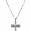 Крест Bvlgari White Gold Diamonds Cross Pendant 328948 (10827) №2