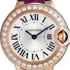 Часы Cartier Ballon Bleu 18 K Rose Gold With Diamonds Silvery White Quartz WE900251 (11187) №5