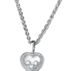 Ювелирное украшение  Chopard White Gold 3 Floating Diamonds Heart Pendant 79/4502-1001 (12018) №2