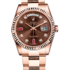 Часы Rolex Day-Date 36mm Everose Gold Fluted Bezel Chocolate Diamond Ruby Oyster 118235F (12716) №2