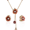 Комплект Faberge Flower Enamel Diamonds Pendant and Earrings F-2396, F-2401 (13135) №2