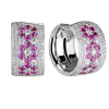 Серьги Giorgio Visconti White Gold Diamonds Ruby Earrings (14105) №2