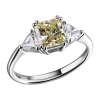 Кольцо  с 1,50 Fancy Yellow Platinum Ring (14013) №3