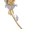 Брошь Picchiotti Yellow and White Gold Rose Brooch (15589) №3