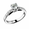 Кольцо  с 0,61 ct J/SI1 МГУ (16390) №3