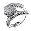 Кольцо Leo Pizzo Snake White Gold Diamonds and Ruby Ring (16101) №2