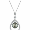 Подвеска TASAKI Black Pearl Diamonds Pendant (16523) №2