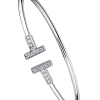 Браслет Tiffany & Co T Wire White Gold & Diamonds 60010748 (16547) №4