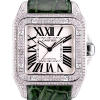Часы Cartier Santos 100 XL Stainless Steel Diamonds W20073X8 (17421) №4