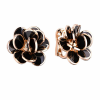 Серьги Chantecler Paillettes Pink Gold and Black Enamel Earrings 33620 (18393) №2