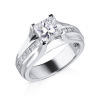 Кольцо  с бриллиантом 1,02 ct E/VS1 GIA (21275) №3